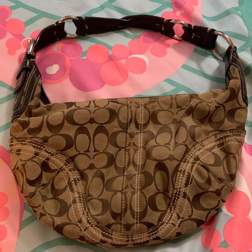 EUC Authentic Signature C hobo bag
